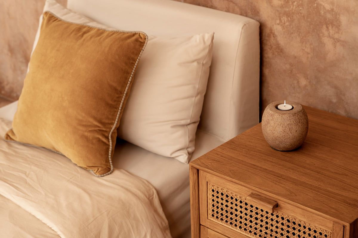 The Velvet Crush Cushion Cover - Mustard - 50x50