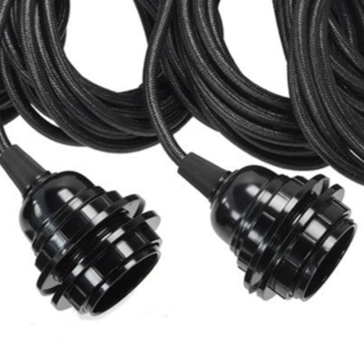 Ceiling Lamp Fittings - Black - 5 Pieces