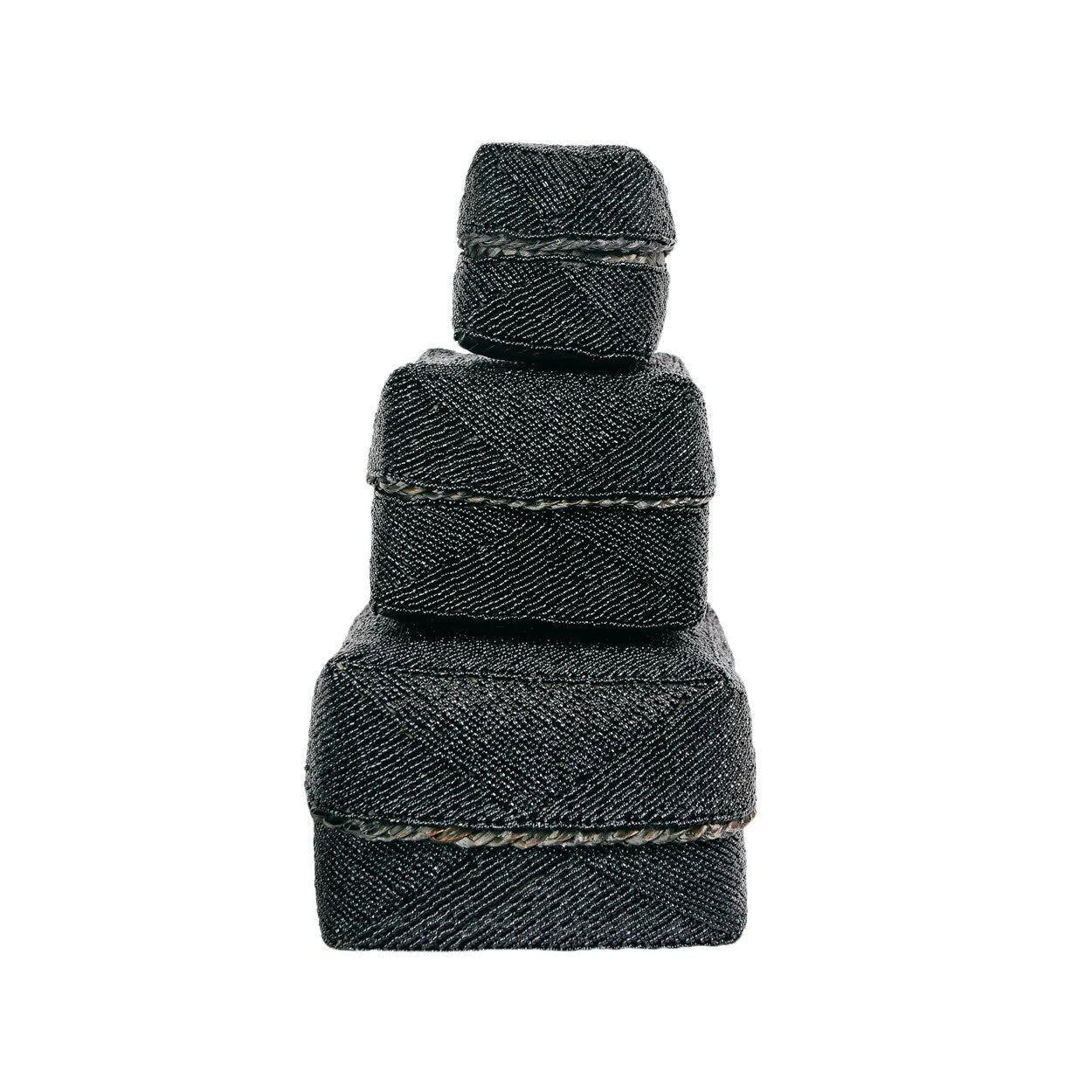 The Beaded Basket - Black - L