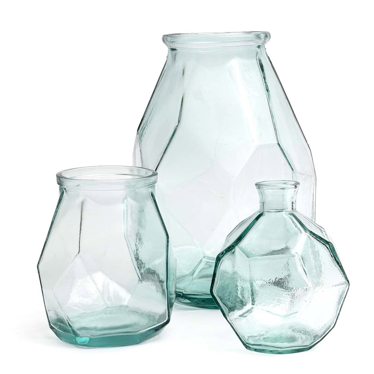 The Long Origami Vase - Blue