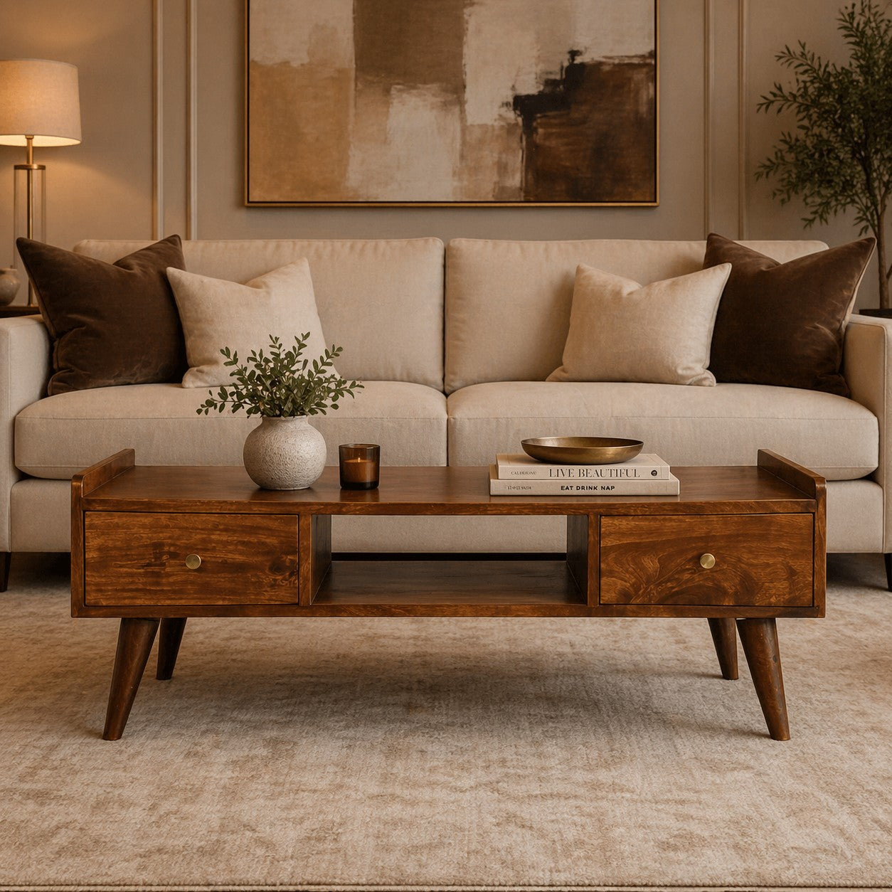Elevated Chestnut Coffee Table