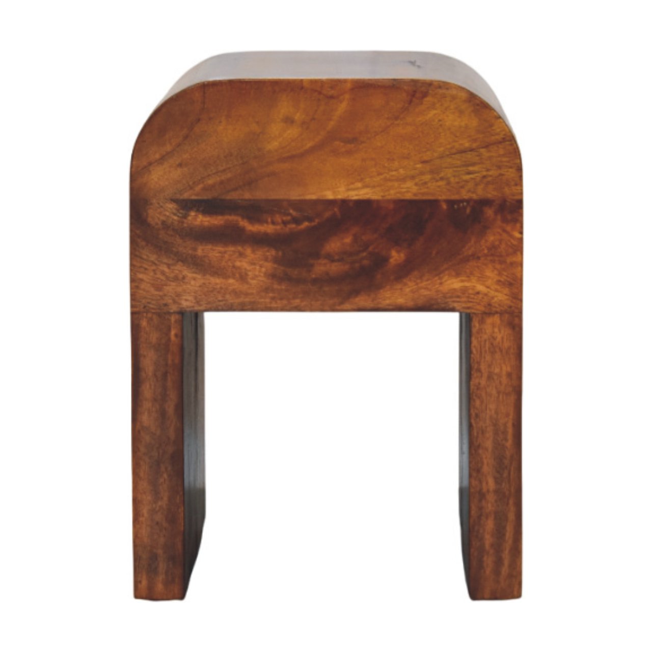Mini Darcy Criado-Mudo Castanho com Bordas Curvas