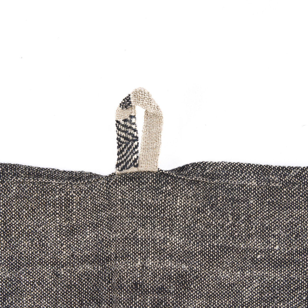 The Linen Smudge Kitchen Towel - Natural Black - 50x70