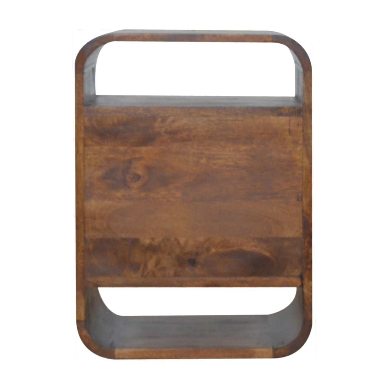 Chestnut Curve Nachttisch mit 2 Schubladen