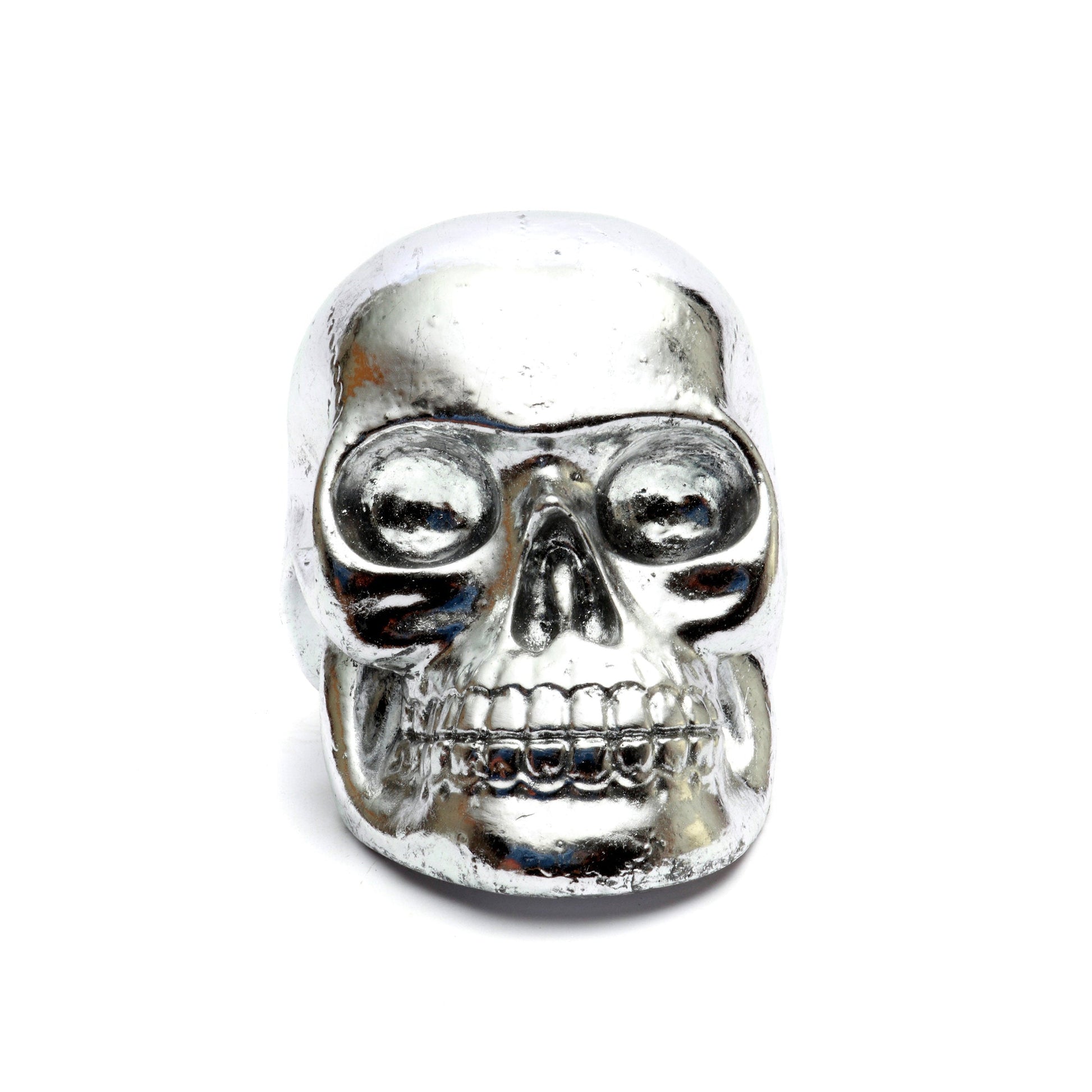 The Resin Skull Head Silver L