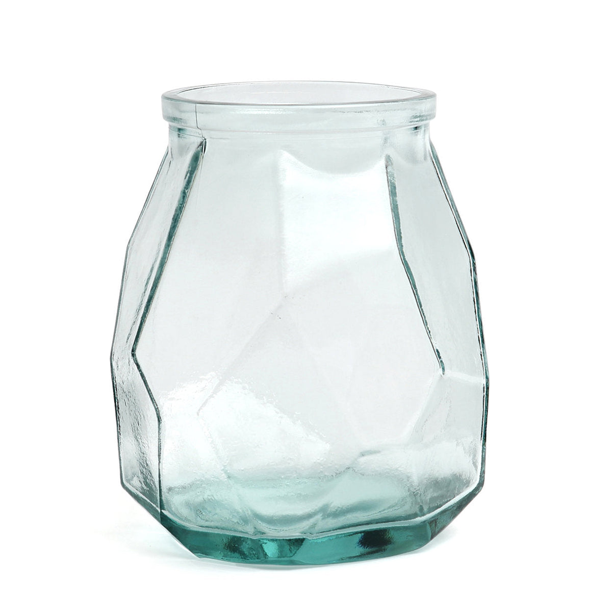 The Wide Origami Vase - Blue