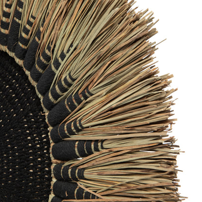 Raffia Macramé Wall Decor - Black/Natural