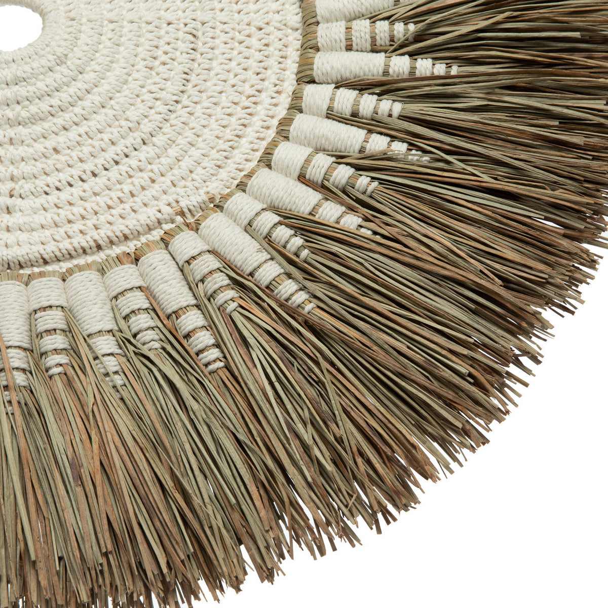 Raffia Macramé Wall Decor - Natural White