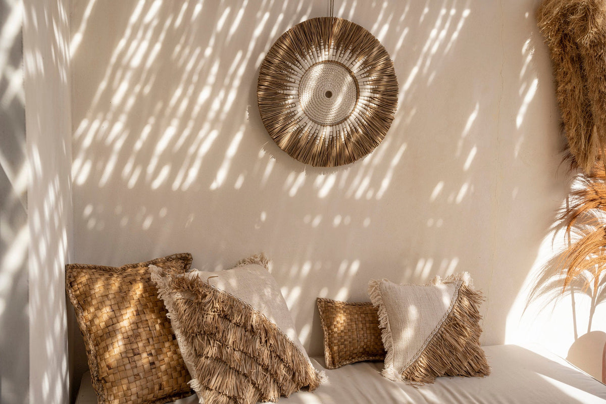 Raffia Macramé Wall Decor - Natural White