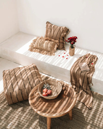 Raffia Rectangular Cushion Cover - Natural - 30x50