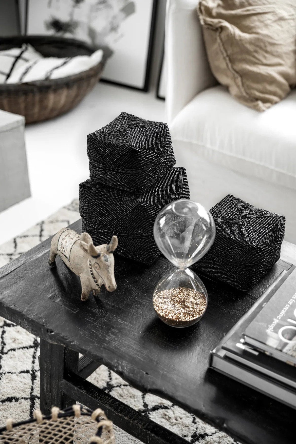 The Beaded Basket - Black - S