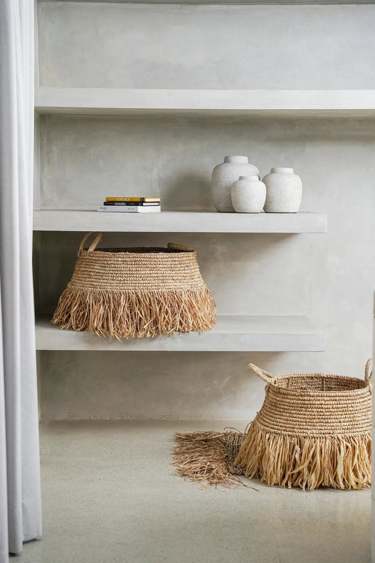 The Raffia Deluxe Baskets - Natural - Medium