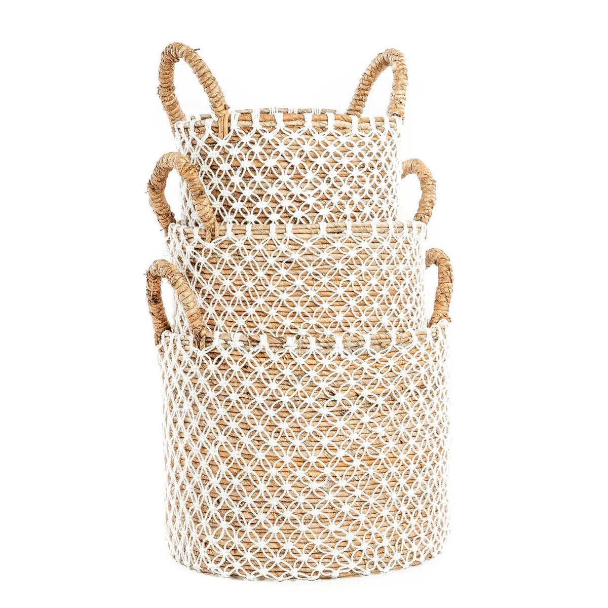 The Cross-Stitched Macramé Basket - M
