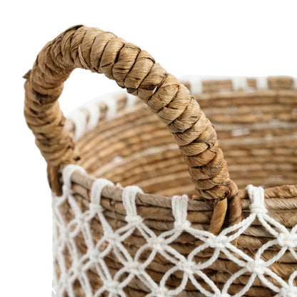 The Cross-Stitched Macramé Basket - M