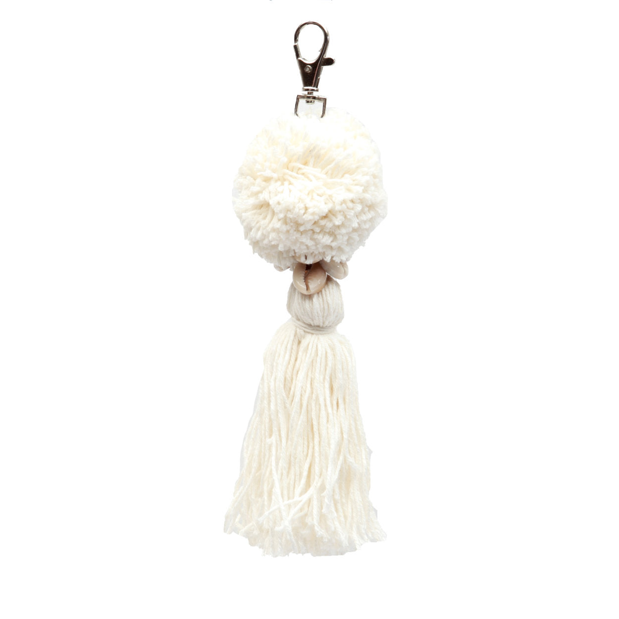The Pompom Keychain - White