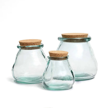The Belly Glass Pot - Blue - L
