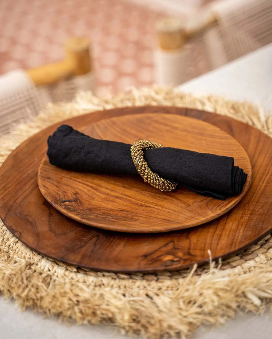 The Teak Root Round Plate - M