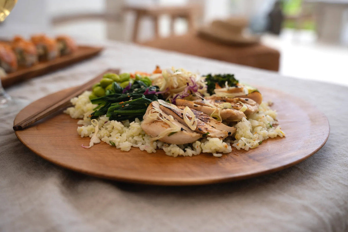 The Teak Root Round Plate - M