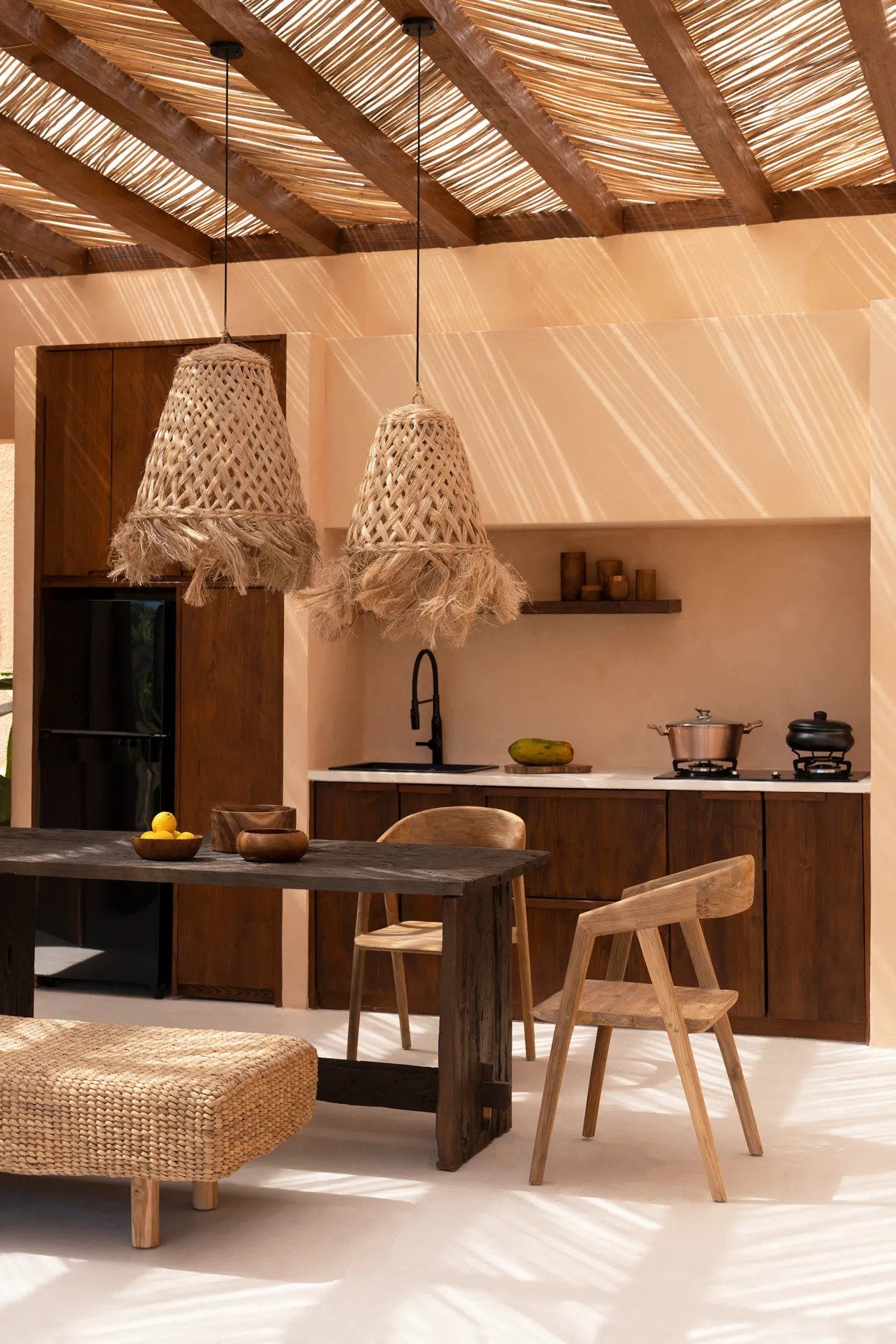 The Abaca Jelly Fish Pendant - Natural - S
