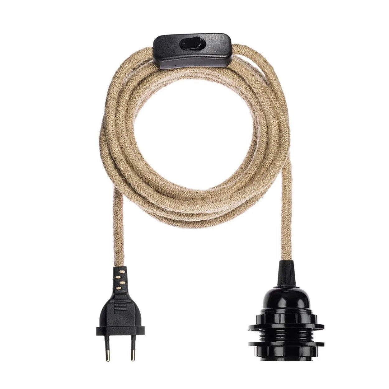 Fitting Lamps Jute - Natural Black