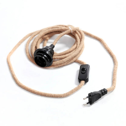 Fitting Lamps Jute - Natural Black