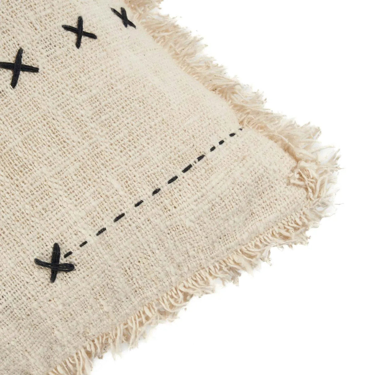 The French Kiss Cushion Cover - Natural Black