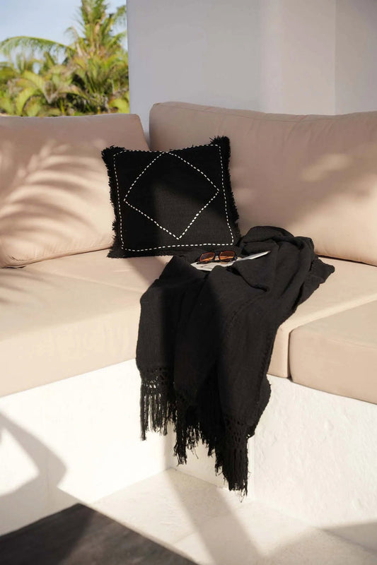 The Kasbah Cushion Cover - Black and White