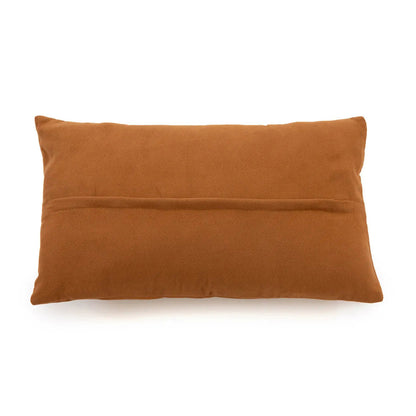 The Six Panel Leather Cushion Cover - Camel - 30x50