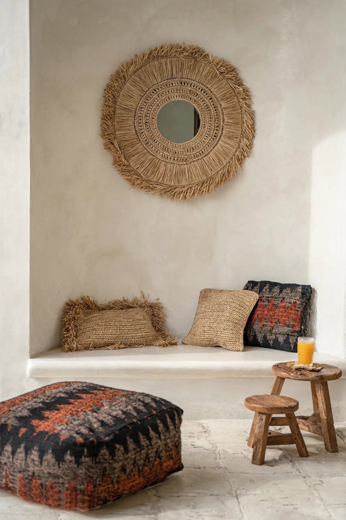 Raffia Rectangular Cushion Cover - Natural - 30x50