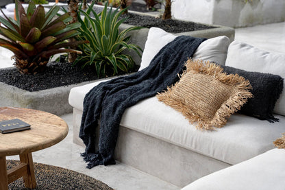 Raffia Rectangular Cushion Cover - Natural - 30x50