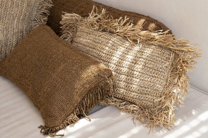 Raffia Rectangular Cushion Cover - Natural - 30x50
