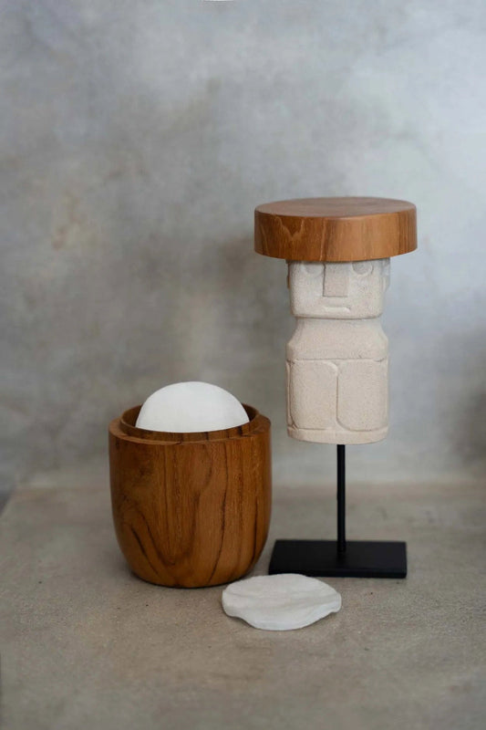 The Teak Root Jar Low - M