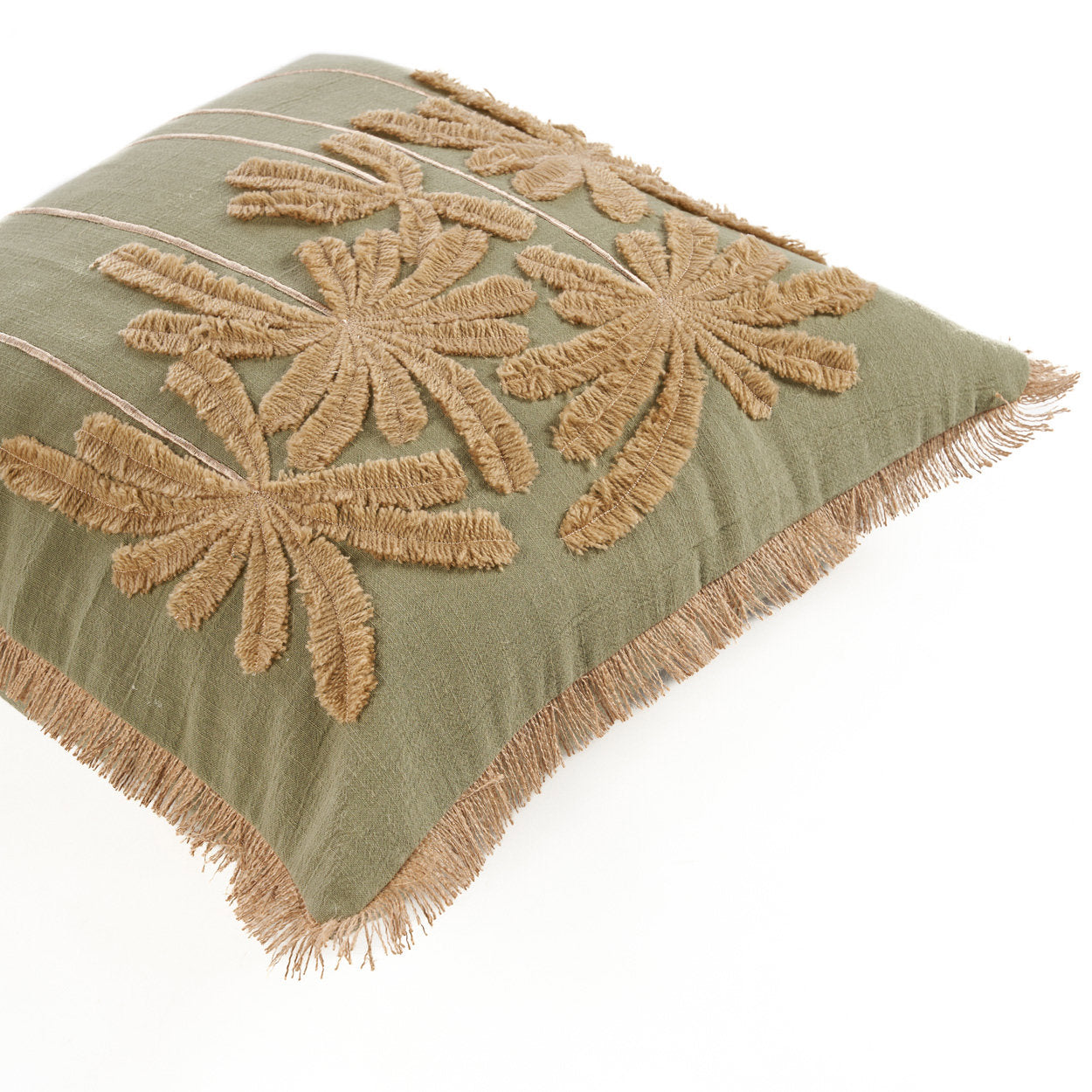 The Tropical Breeze Cushion Cover - Forest Green