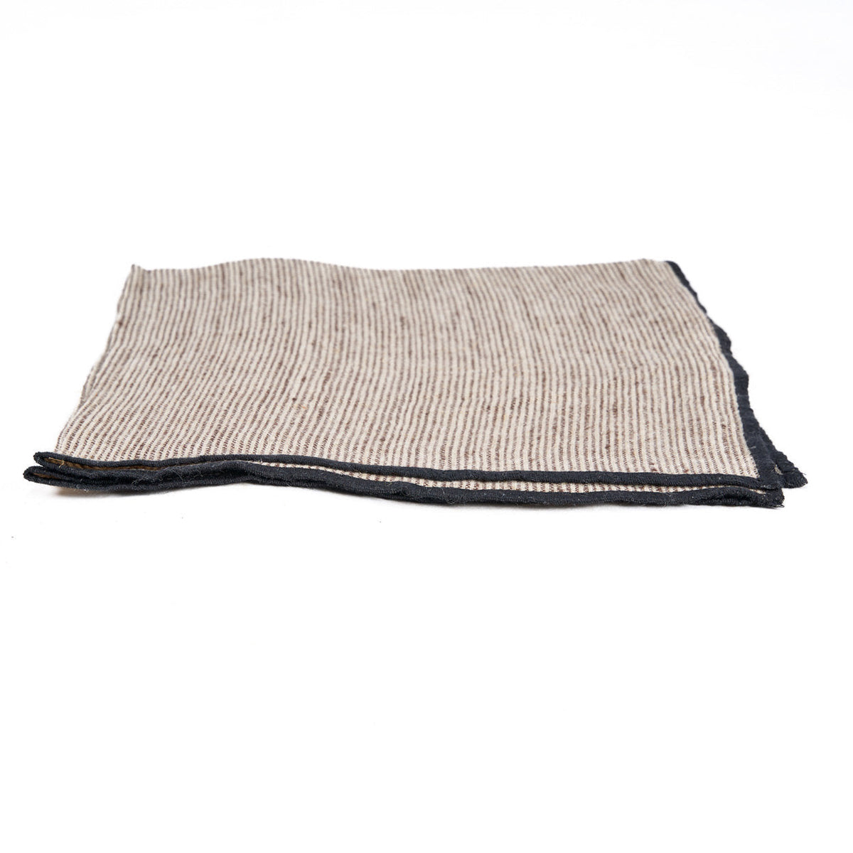 The Code Linen Napkin - Natural Black - 45x45
