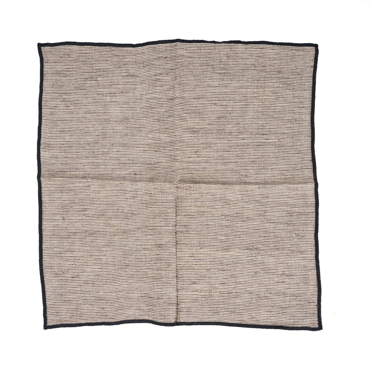 The Code Linen Napkin - Natural Black - 45x45