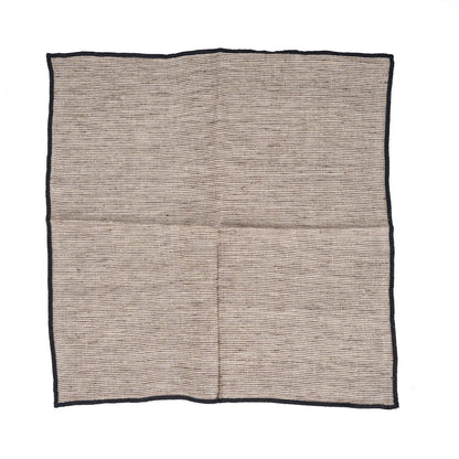The Code Linen Napkin - Natural Black - 45x45