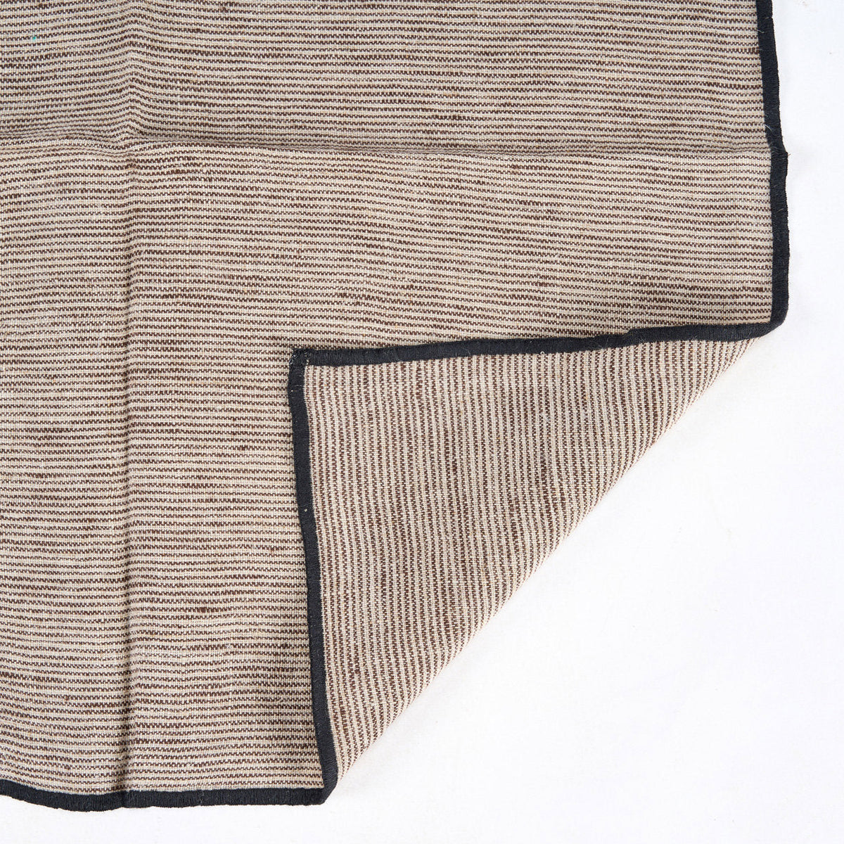 The Code Linen Napkin - Natural Black - 45x45