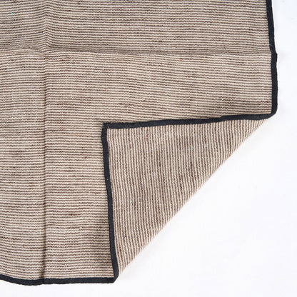 The Code Linen Napkin - Natural Black - 45x45