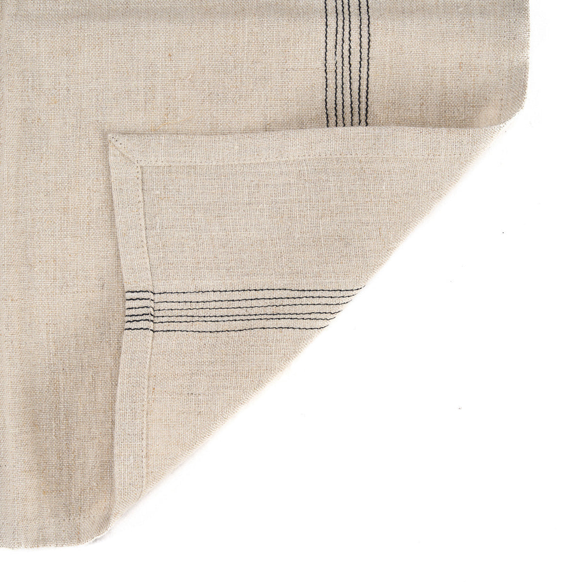 The Lint Biscuit Napkin - Natural Black - 45x45