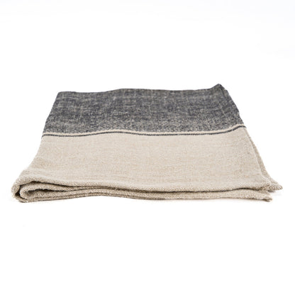 The Linen Moody Kitchen Towel - Natural Black - 50x70