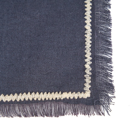 The Tuscany Napkin - Black Natural - 45x45
