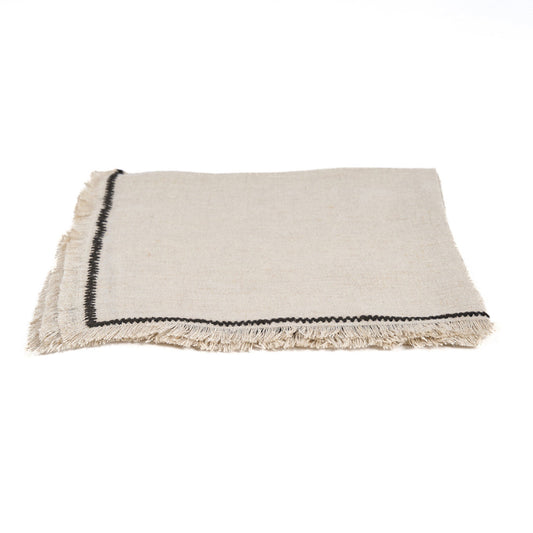The Tuscany Napkin - Natural Black - 45x45