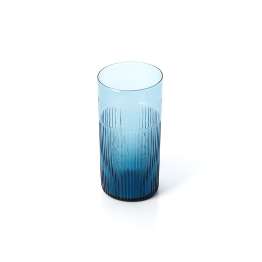 The Azure Rippled High Tumbler - Blue