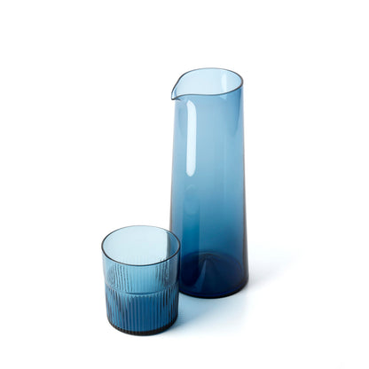 The Azure Rippled Low Tumbler - Blue