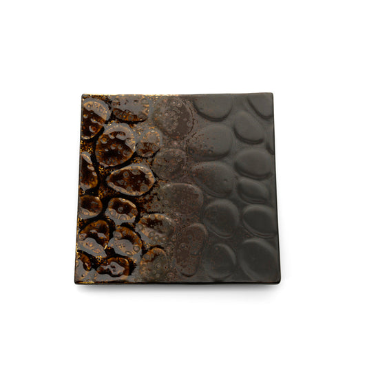 The Merapi Square Plate - Brown