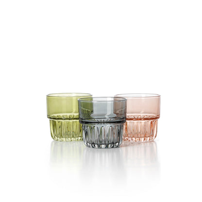 The Faceted Tumbler - Smoky Grey