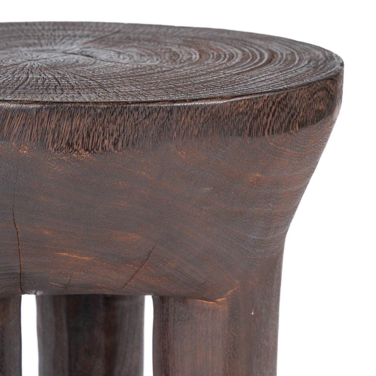 The Java Tripod Side Table - Dark Walnut