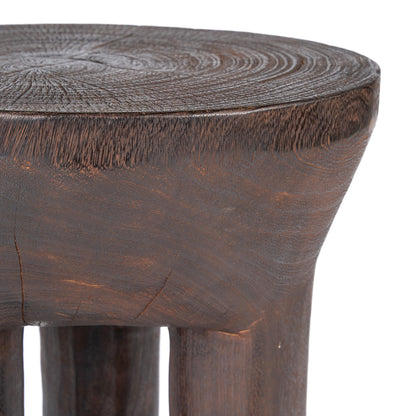 The Java Tripod Side Table - Dark Walnut