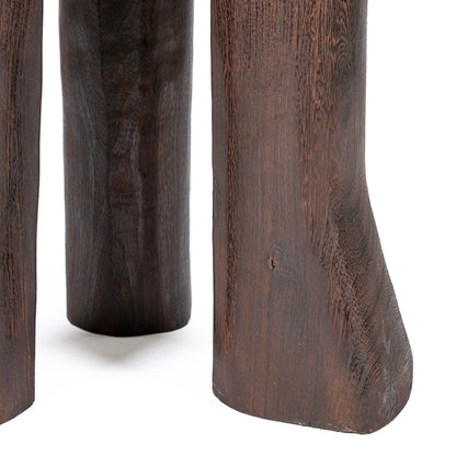 The Java Tripod Side Table - Dark Walnut
