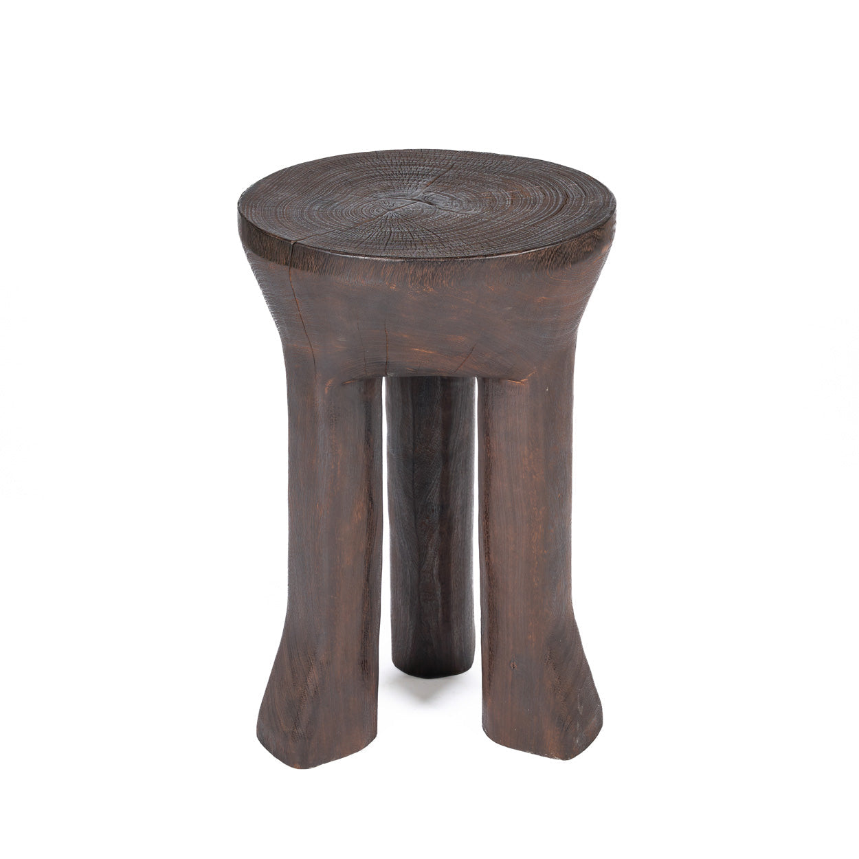 The Java Tripod Side Table - Dark Walnut
